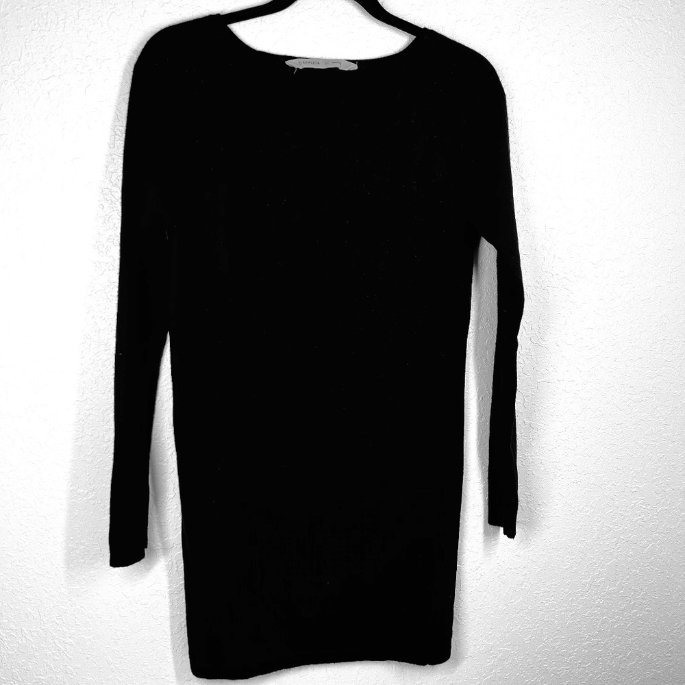 Athleta Black 100% Merino wool Sweater Dress, XS,‎